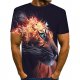 Men T-shirt, animal print round neck