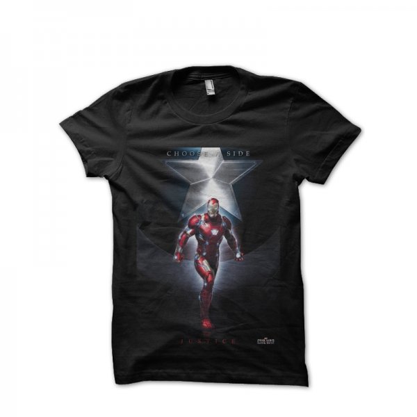 Civil War Iron Man Black T-shirt T-shirt