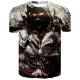 Men T-shirt, 3D, skull print round neck