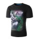 Men daily basic T-shirt, animal round neck, short sleeves