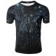 Men T-shirt, Galaxy, 3D printed round neck