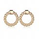 Women earrings classic hollow creative women classic punk hip hop earrings jewelry alloy