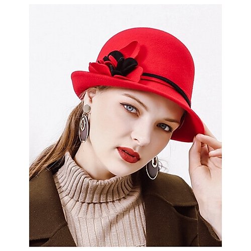 Women base polyester bucket cap colored