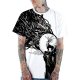 Men daily casual basic, fashion plus size slim T-shirt, 3D, animal print round neck, short sleeves