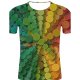 Men sports, plus cotton T-shirt, 3D, graphic print round neck