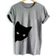 Men daily basic T-shirt, animal round neck, short sleeves