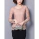 Blouse, solid color lace